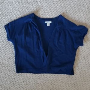 Blue cropped cardigan